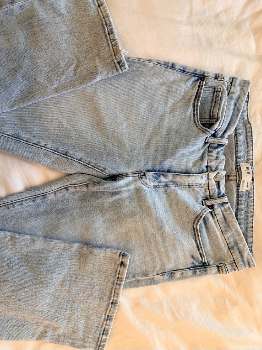 BKE Light Wash Mid-Rise bootcut Jeans - Light Blue